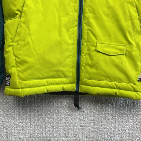 DC Downhill Boy XL (Men ~ S) DownInsulated Snowboard Puffer Jacket Blue / Green - Picture 5 of 16